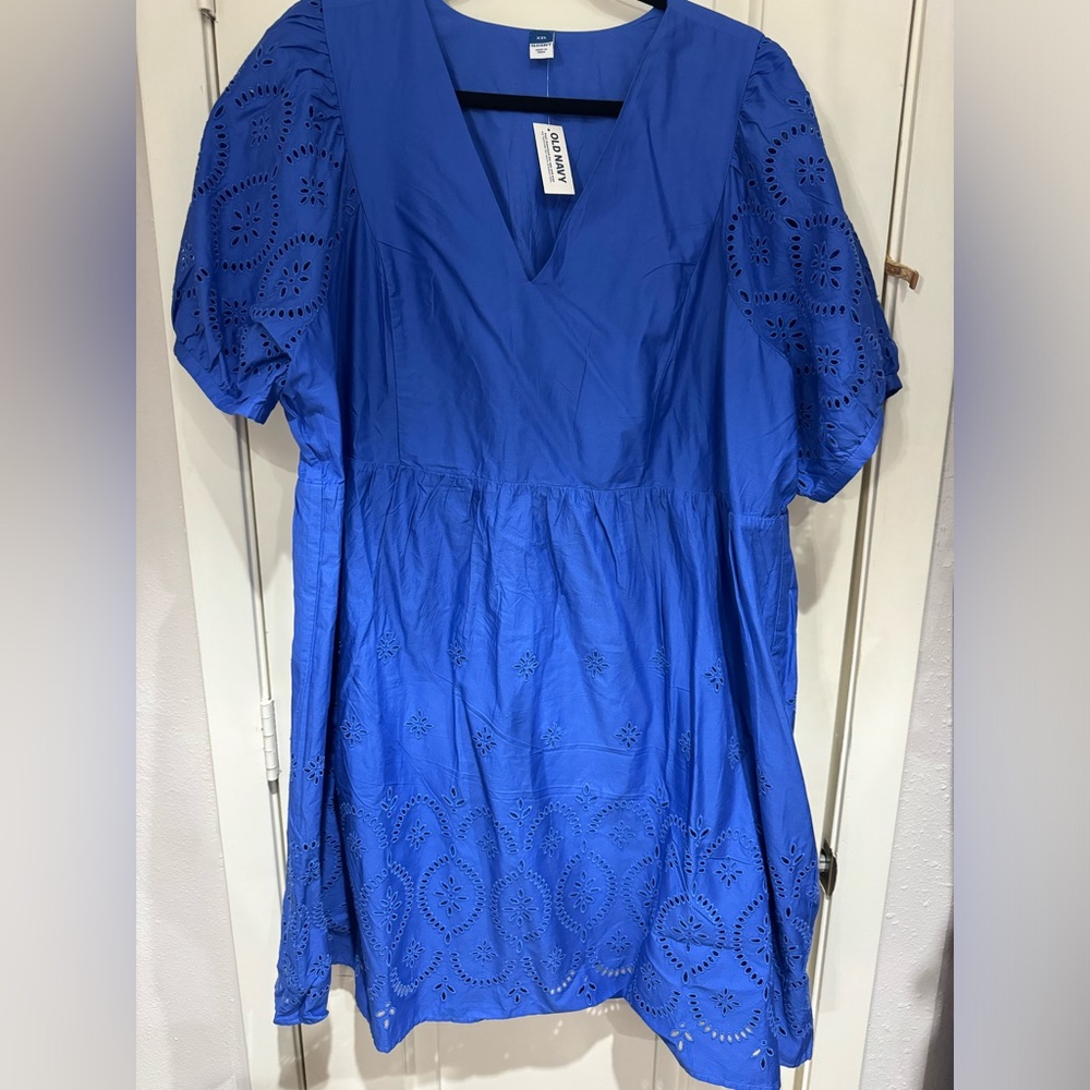 Old Navy V-Neck Eyelet Mini Dress Size XXL